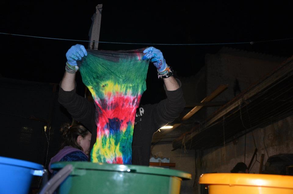 Tie-dye tzitzit in vivid colors